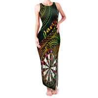 Personalised Polynesian Darts Family Matching Tank Maxi Dress and Hawaiian Shirt Dart Lovers Tribal Pattern Mix Tropical Leaves LT14 Mom's Dress Reggae - Polynesian Pride