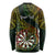 Personalised Polynesian Darts Long Sleeve Shirt Dart Lovers Tribal Pattern Mix Tropical Leaves LT14 - Polynesian Pride