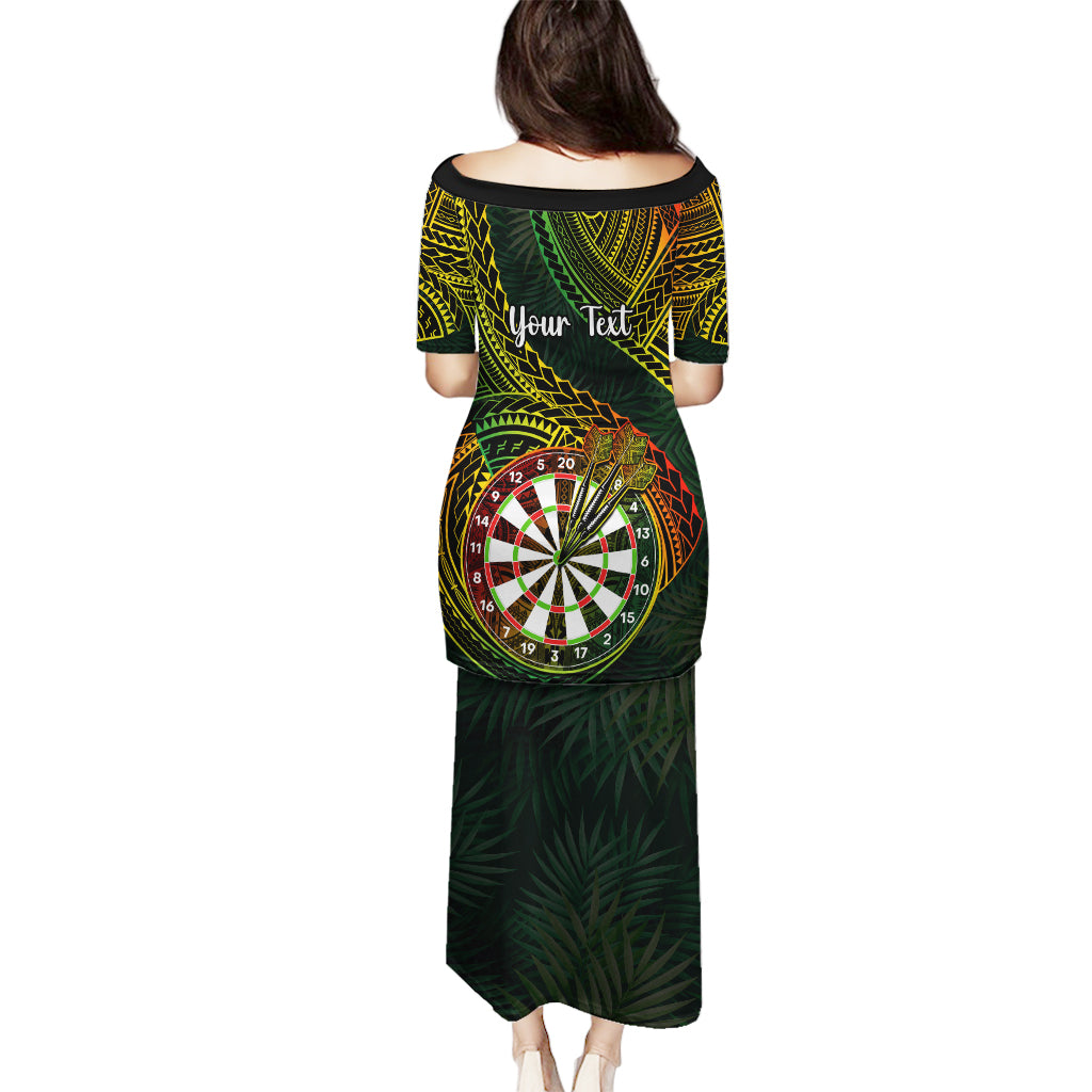 Personalised Polynesian Darts Puletasi Dart Lovers Tribal Pattern Mix Tropical Leaves LT14 - Polynesian Pride