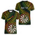 Personalised Polynesian Darts Women V Neck T Shirt Dart Lovers Tribal Pattern Mix Tropical Leaves LT14 - Polynesian Pride
