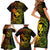 Hawaii Family Matching Short Sleeve Bodycon Dress and Hawaiian Shirt Fish Hook Tattoo Mix Polynesian Plumeria Reggae Version LT14 - Polynesian Pride