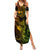 Hawaii Summer Maxi Dress Fish Hook Tattoo Mix Polynesian Plumeria Reggae Version LT14 Women Reggae - Polynesian Pride