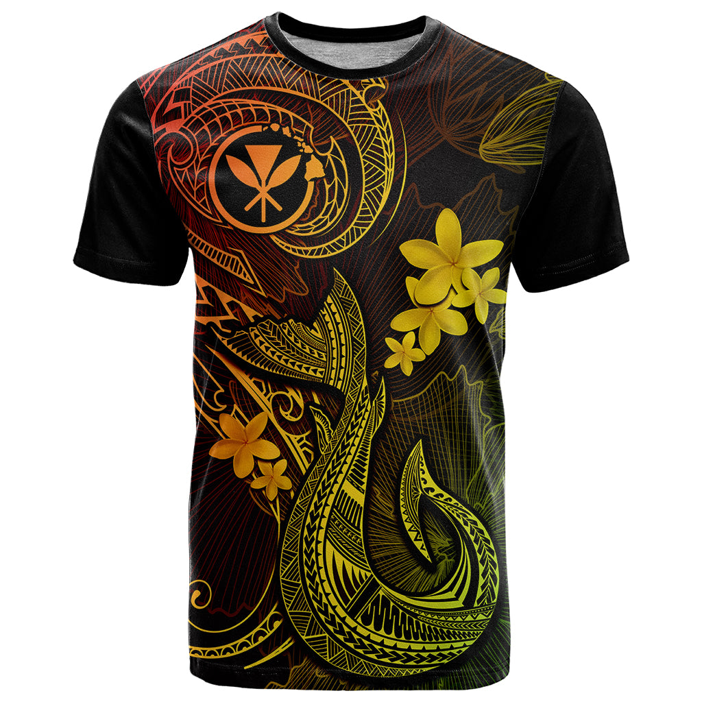 Hawaii T Shirt Fish Hook Tattoo Mix Polynesian Plumeria Reggae Version LT14 Reggae - Polynesian Pride