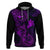 Hawaii Hoodie Fish Hook Tattoo Mix Polynesian Plumeria Purple Version LT14 Pullover Hoodie Purple - Polynesian Pride