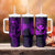 Hawaii Tumbler With Handle Fish Hook Tattoo Mix Polynesian Plumeria Purple Version