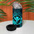 Hawaii 4 in 1 Can Cooler Tumbler Fish Hook Tattoo Mix Polynesian Plumeria Turquoise Version