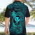 Hawaii Hawaiian Shirt Fish Hook Tattoo Mix Polynesian Plumeria Turquoise Version LT14 - Polynesian Pride