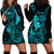 Hawaii Hoodie Dress Fish Hook Tattoo Mix Polynesian Plumeria Turquoise Version LT14 - Polynesian Pride