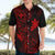 Hawaii Hawaiian Shirt Fish Hook Tattoo Mix Polynesian Plumeria Red Version LT14 - Polynesian Pride