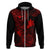 Hawaii Hoodie Fish Hook Tattoo Mix Polynesian Plumeria Red Version LT14 Zip Hoodie Red - Polynesian Pride