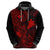 Hawaii Hoodie Fish Hook Tattoo Mix Polynesian Plumeria Red Version LT14 - Polynesian Pride