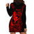 Hawaii Hoodie Dress Fish Hook Tattoo Mix Polynesian Plumeria Red Version LT14 - Polynesian Pride