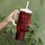 Hawaii Tumbler With Handle Fish Hook Tattoo Mix Polynesian Plumeria Red Version