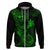 Hawaii Hoodie Fish Hook Tattoo Mix Polynesian Plumeria Green Version LT14 Zip Hoodie Green - Polynesian Pride