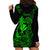 Hawaii Hoodie Dress Fish Hook Tattoo Mix Polynesian Plumeria Green Version LT14 - Polynesian Pride