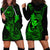 Hawaii Hoodie Dress Fish Hook Tattoo Mix Polynesian Plumeria Green Version LT14 - Polynesian Pride