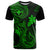 Hawaii T Shirt Fish Hook Tattoo Mix Polynesian Plumeria Green Version LT14 Green - Polynesian Pride