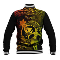 Hawaii Baseball Jacket Hula Girl Mix Polynesian Plumeria Reggae Version LT14 - Polynesian Pride