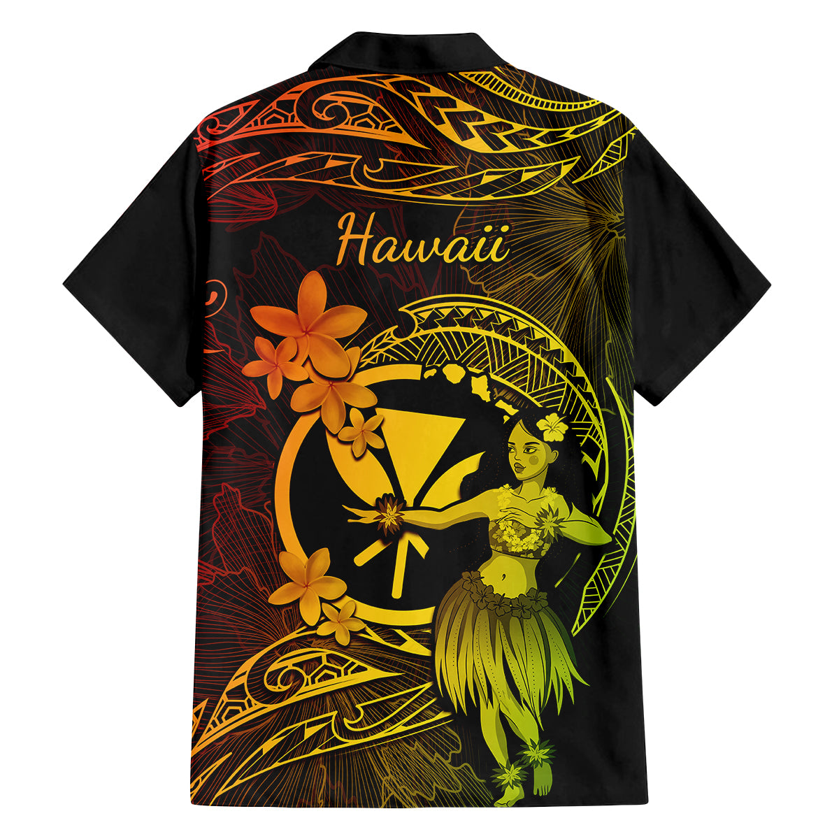 Hawaii Family Matching Long Sleeve Bodycon Dress and Hawaiian Shirt Hula Girl Mix Polynesian Plumeria Reggae Version LT14 - Polynesian Pride