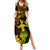 Hawaii Family Matching Summer Maxi Dress and Hawaiian Shirt Hula Girl Mix Polynesian Plumeria Reggae Version LT14 Daughter's Dress Reggae - Polynesian Pride