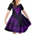 Hawaii Family Matching Off Shoulder Short Dress and Hawaiian Shirt Hula Girl Mix Polynesian Plumeria Purple Version LT14 Daughter's Dress Purple - Polynesian Pride