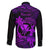 Hawaii Family Matching Puletasi Dress and Hawaiian Shirt Hula Girl Mix Polynesian Plumeria Purple Version LT14 - Polynesian Pride