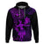 Hawaii Hoodie Hula Girl Mix Polynesian Plumeria Purple Version LT14 Pullover Hoodie Purple - Polynesian Pride