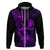 Hawaii Hoodie Hula Girl Mix Polynesian Plumeria Purple Version LT14 Zip Hoodie Purple - Polynesian Pride