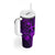 Hawaii Tumbler With Handle Hula Girl Mix Polynesian Plumeria Purple Version