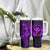 Hawaii Tumbler With Handle Hula Girl Mix Polynesian Plumeria Purple Version