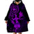 Hawaii Wearable Blanket Hoodie Hula Girl Mix Polynesian Plumeria Purple Version LT14 - Polynesian Pride