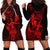 Hawaii Hoodie Dress Hula Girl Mix Polynesian Plumeria Red Version LT14 - Polynesian Pride