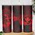 Hawaii Skinny Tumbler Hula Girl Mix Polynesian Plumeria Red Version