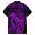 Hawaii Family Matching Off Shoulder Short Dress and Hawaiian Shirt King Kamehameha Mix Polynesian Plumeria Purple Version LT14 - Polynesian Pride