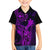 Hawaii Family Matching Off Shoulder Short Dress and Hawaiian Shirt King Kamehameha Mix Polynesian Plumeria Purple Version LT14 Son's Shirt Purple - Polynesian Pride