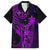 Hawaii Family Matching Puletasi Dress and Hawaiian Shirt King Kamehameha Mix Polynesian Plumeria Purple Version LT14 Dad's Shirt - Short Sleeve Purple - Polynesian Pride