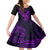 Hawaii Family Matching Tank Maxi Dress and Hawaiian Shirt King Kamehameha Mix Polynesian Plumeria Purple Version LT14 Daughter's Dress Purple - Polynesian Pride