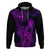 Hawaii Hoodie King Kamehameha Mix Polynesian Plumeria Purple Version LT14 Pullover Hoodie Purple - Polynesian Pride