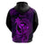 Hawaii Hoodie King Kamehameha Mix Polynesian Plumeria Purple Version LT14 - Polynesian Pride