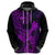 Hawaii Hoodie King Kamehameha Mix Polynesian Plumeria Purple Version LT14 - Polynesian Pride