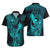 Hawaii Hawaiian Shirt King Kamehameha Mix Polynesian Plumeria Turquoise Version LT14 - Polynesian Pride