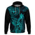 Hawaii Hoodie King Kamehameha Mix Polynesian Plumeria Turquoise Version LT14 Pullover Hoodie Turquoise - Polynesian Pride