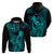 Hawaii Hoodie King Kamehameha Mix Polynesian Plumeria Turquoise Version LT14 - Polynesian Pride