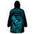 Hawaii Wearable Blanket Hoodie King Kamehameha Mix Polynesian Plumeria Turquoise Version LT14 - Polynesian Pride