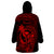 Hawaii Wearable Blanket Hoodie King Kamehameha Mix Polynesian Plumeria Red Version LT14 - Polynesian Pride