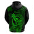 Hawaii Hoodie King Kamehameha Mix Polynesian Plumeria Green Version LT14 - Polynesian Pride