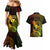 Hawaii Couples Matching Mermaid Dress and Hawaiian Shirt Pineapple Mix Polynesian Plumeria Reggae Version LT14 - Polynesian Pride