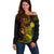 Hawaii Off Shoulder Sweater Pineapple Mix Polynesian Plumeria Reggae Version LT14 Women Reggae - Polynesian Pride