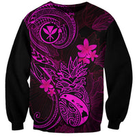 Hawaii Sweatshirt Pineapple Mix Polynesian Plumeria Pink Version LT14 Unisex Pink - Polynesian Pride