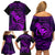 Hawaii Family Matching Off Shoulder Short Dress and Hawaiian Shirt Pineapple Mix Polynesian Plumeria Purple Version LT14 - Polynesian Pride